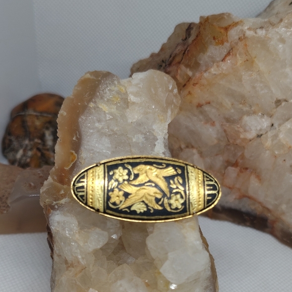 Damascene Jewelry - Damascene Brooch With Trombone Clasp